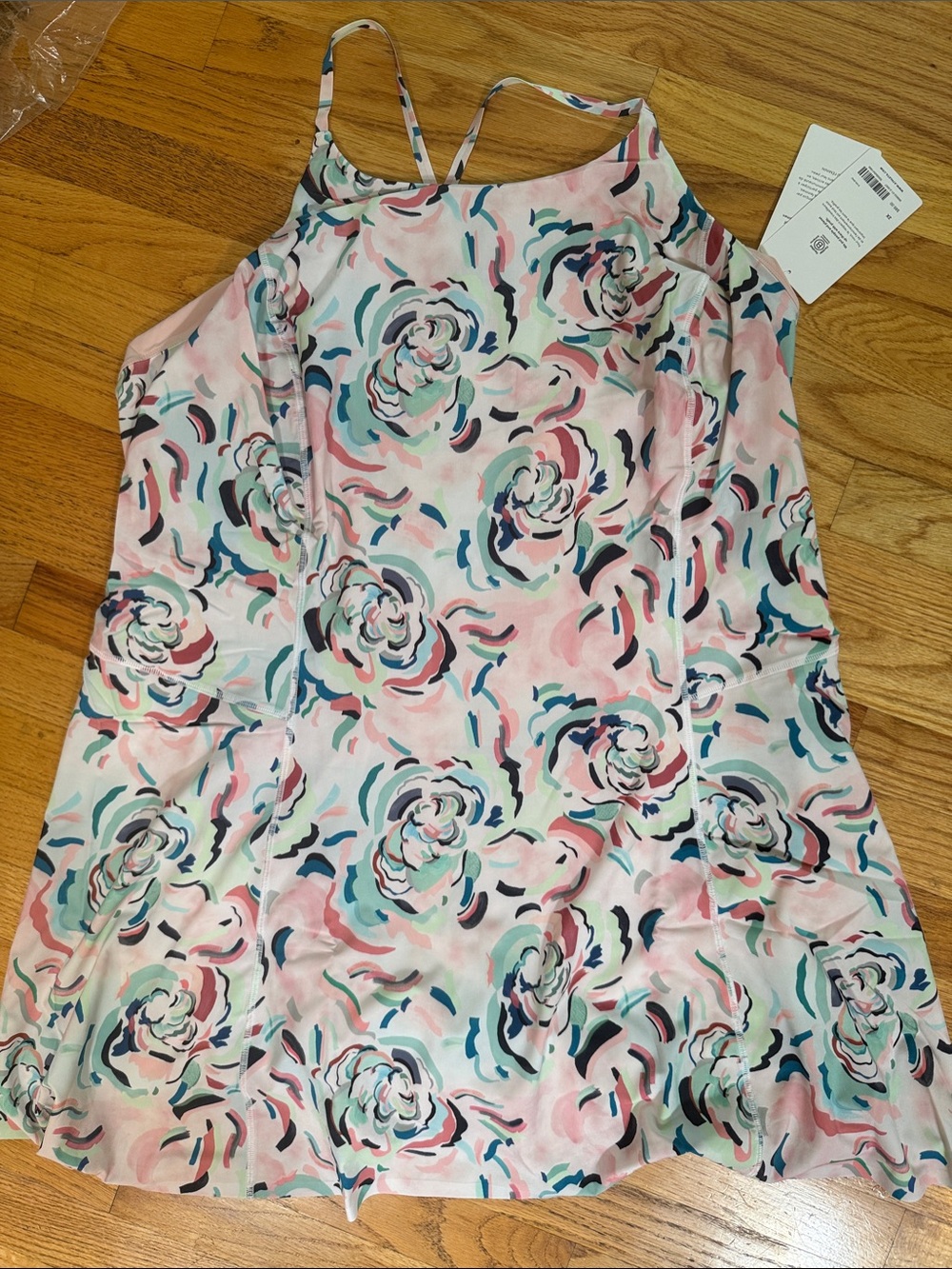 Athleta Pink Floral Print Halter Dress